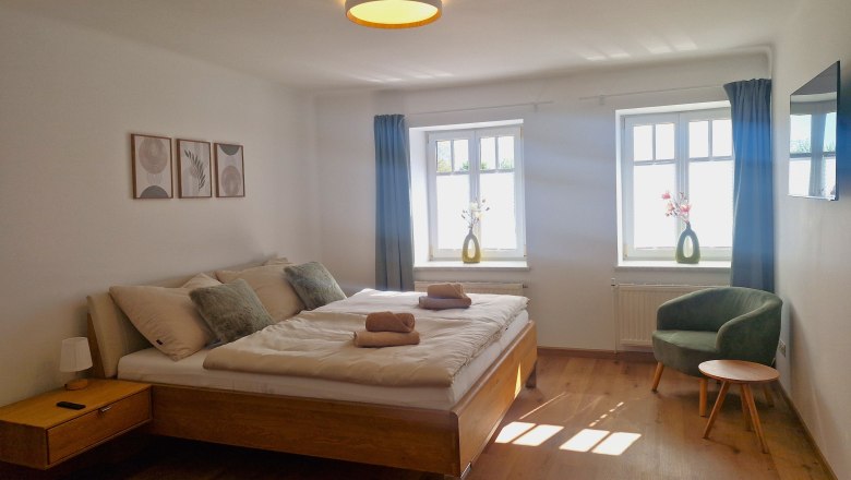 Dreimäderlhof, © Helga und Thomas Kraushofer Doppelzimmer Charlotte