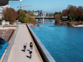 Radfahren entlang der Traisen in St. P&ouml;lten, &copy; Josef Bollwein